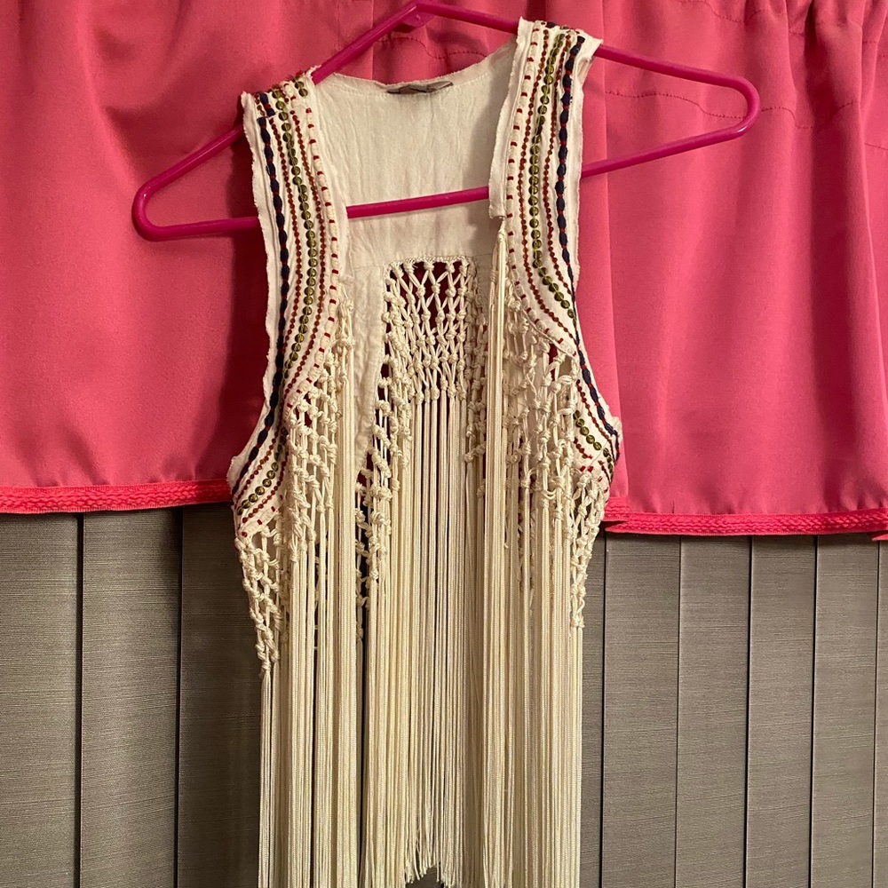Guess fringe vest